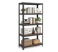 Songmics Shelving Heavy Duty 5 Shelves Black/Rustic Brown 40x90x180cm