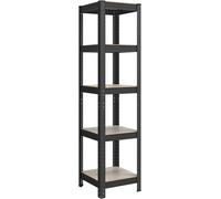 5-Tier Steel Shelving Unit 37 x 37 x 150 cm, Greige + Black / 1