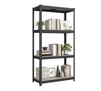 SONGMICS Shelving Unit, Adjustable Storage Shelves, 520 kg Load Capacity | 40 x 80 x 160 cm, 4-Tier, 130 kg per Shelf, for Living Room, Kitchen, Garage, Beige and Black, GLR044B21