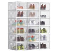 SONGMICS Shoe Boxes - Pack of 18 Stackable Shoe Storage Organisers