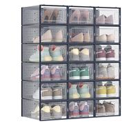 12 Set Storage Boxes, Transparent + Blue / 33.5x23.2x14.3cm / 12