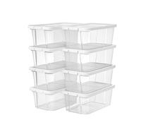 Versatile Storage Boxes, Transparent / Set of 8