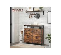Songmics Shoe Cabinet, Hallway Shoe Box With 4 Rocker Doors, Narrow Shoe Storage With Divider For 12-20 Pairs Of Shoes