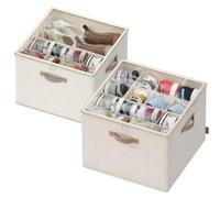 SONGMICS Shoe Organisers, 2 Pack, 16 Pairs, Stackable, Cappuccino Beige