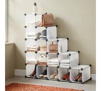 Songmics Shoe Rack, 15-Cube Storage Unit, Diy Shelving Unit, Pet Playpen, Storage Cubes And Shelves For Bedroom, Closet, Hallway