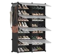SONGMICS Shoe Rack, 8-Slot, 82x32x122cm, Black