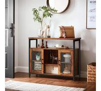 Songmics Sideboard, Buffet Table With 2 Transparent Glass Doors, Tv Cabinet, With Adjustable Shelves, For Dining Room