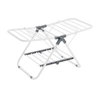 Songmics Small Laundry Airer, Foldable 2-Level Clothes Drying Rack, Space-Saving, Metal Structure, For Small Clothes, Bathroom,