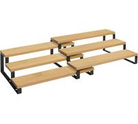 SONGMICS Spice Rack, Set of 2 Cabinet Shelf Organisers, 3-Tier Extendable Spice