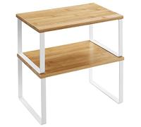 SONGMICS Spice Rack, Set of 2 Expandable Cupboard Shelf Organisers