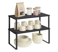 SONGMICS Spice Rack, Set of 2 Expandable Cupboard Shelf Organisers