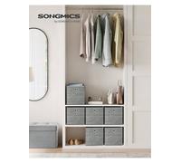 Songmics Storage Boxes, Set Of 6 Non-Woven Fabric Box With Handle, 26 X 26 X 28 Cm, Fit Cube Storage Unit, For Shelves, Foldable
