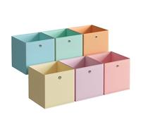 SONGMICS Storage Cubes, Set of 6, Collapsible Storage Boxes,30 x 30 x 30 cm