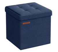 Songmics Storage Ottoman, Foldable Small Ottoman Foot Rest, 30 X 30 Cm Foot Stool, Ottoman With Storage, Load Up To 130 Kg