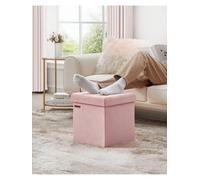 Songmics Storage Ottoman, Foldable Small Ottoman Foot Rest, 38 X 38 Cm Foot Stool, Ottoman With Storage, Load Up To 300 Kg