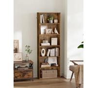 Songmics Storage Shelf, Bookcase With 6 Shelves, For Living Room, Study, Office, Bedroom, Industrial, Rustic Brown