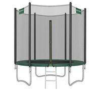 Songmics Trampoline 6 Ft, 183 Cm Dia. Kids Trampoline With Enclosure Net, Safety Pad, Ladder, 180 Cm High Straight Pole