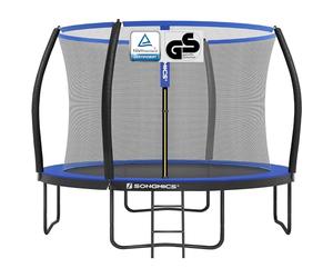 SONGMICS Trampoline, 8FT / 10FT / 12FT Trampoline. Kids Outdoor Trampoline with Enclosure Net, Safety Pad, Ladder
