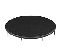 SONGMICS Trampoline Cover, 10 ft Rain Cover, with Drain Hole, Trampoline Protection from Weather, Sun, Leaves, Snow, Debris, Elastic Straps and Hooks, Black STC010B01