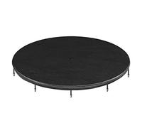 SONGMICS Trampoline Cover, 12 ft Rain Cover, with Drain Hole, Trampoline Protection from Weather, Sun, Leaves, Snow, Debris, Elastic Straps and Hooks, Black STC012B01