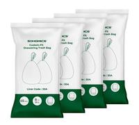 SONGMICS Trash Bag, 23x16x16cm, 4 Rolls, 180 Pieces, White
