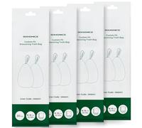 SONGMICS Trash Bags, Compatible Trash Can 18 Gallon, 80 Count Drawstring Kitchen Garbage Bags, 25.8 x 37.4 Inches, 4 Rolls,White UKRB068A02