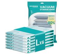 SONGMICS Vacuum Storage Bags, 6 Pack, Large, Space Saver Reusable