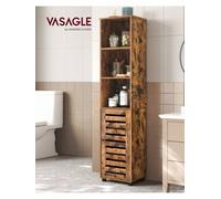Songmics Vasagle Bathroom Floor Cabinet, Tall Bathroom Storage Cabinet Unit, Bathroom Cabinet Freestanding, With 3 Open Compartments