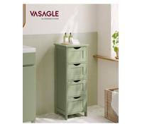 Songmics Vasagle Bathroom Floor Storage Cabinet, Bathroom Storage Unit With 4 Drawers, Bathroom Cabinet Freestanding, Living Room