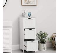 Songmics Vasagle Bathroom Floor Storage Cabinet, Slim Storage Unit 3 Drawers, 32 X 30 X 81 Cm, For Bathroom, Living Room, Bedroom, Kitchen