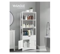 Songmics Vasagle Bathroom Storage Cabinet, Tall Cabinet, Freestanding Bookshelf, With 3 Open Shelves, 1 Large Drawer And 1 Cupboard