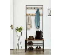 Songmics Vasagle Coat Rack, Coat Stand With Shoe Storage Bench, Hall Tree With Shoe Rack, 3-In-1 Design, Steel Frame, For Hallway, Entrance