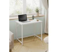 Songmics Vasagle Computer Desk, Small Office Desk And Workstation, Work Desk For Home Office, Study, Bedroom, Metal Frame, Maple White