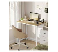 Computer Desk 100 x 50 x 75 cm, Natural Oak + Pearl White / 50 x 80 x 76 cm