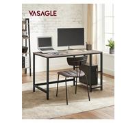 Songmics Vasagle Computer Desk, Writing Desk With 2 Shelves On Left Or Right, Work Table For Office Living Room, Steel Frame, Industrial