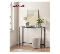 Songmics Vasagle Console Table, Side Table, Tempered Glass Tabletop, Modern Sofa Table, Easy Assembly, With Adjustable Feet