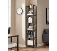 Songmics Vasagle Industrial 6-Tier Shelving Unit, Bookshelf, Office Study Bookcase, Organizing Shelves, Rustic Brown And Black