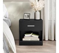 Songmics Vasagle Side Table With Drawer, End Table With Storage Space, Handle, For Bedroom Or Living Room, Classic Black