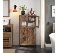 Songmics Vasagle Storage Cabinet, Multipurpose Cupboard, Sideboard, Adjustable Shelf, Bathroom Cabinet, Steel Frame, For Room Kitchen