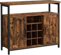Songmics Vasagle Storage Cabinet, Sideboard And Buffet Table, 2-Door Cupboard For Dining Room,100 X 35 X 81.4 Cm, Industrial