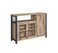 Songmics Vasagle Storage Cabinet, Sideboard, Buffet Table With 3 Doors, For Dining Room, Living Room, 33 X 110 X 75 Cm, Industrial Style