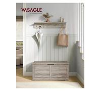 Songmics Vasagle Storage Chest, Storage Bench, Blanket Box With 2 Safety Hinges, Shoe Storage Bench, Farmhouse Style
