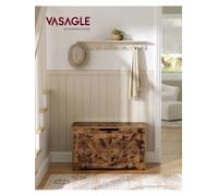 Songmics Vasagle Storage Chest, Storage Bench, Blanket Box With 2 Safety Hinges, Shoe Storage Bench, Farmhouse Style