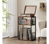 Songmics Vasagle Turntable Stand With Storage, Record Player Table, Vinyl Album Organizer For Living Room, Bedroom, Rustic Brown