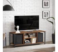 Songmics Vasagle Tv Console With Open Storage, Entertainment Stand, Media Cabinet For Living Room, Rustic Brown