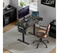 Songmics Vasagle Work Platform, Electric Adjustable Desk With Storage Features, Ink Black