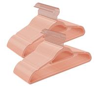 SONGMICS Velvet Hanger, 42.7x22x0.6cm, Rose Gold and Light Pink, Set of 50