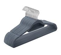 Non-Slip Velvet Hangers, Light Grey / 20
