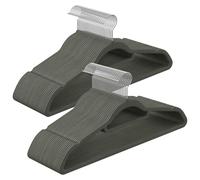 SONGMICS Velvet Hangers, Set of 20, Non-Slip, Space-Saving, 0.6 cm Thick | Clothes Coat Hangers, 43.5 cm Long, with Tie Bar and 360° Swivel Hook, Grey, BREANNA Collection CRF20V