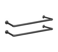 SONGMICS Wall-Mounted Clothes Rack, Set of 2, Industrial Pipe | SONGMICS Wall-Mounted Clothes Rack, Set of 2, Industrial Pipe